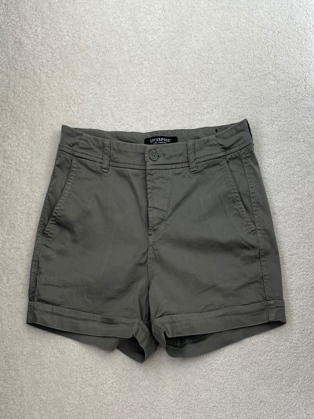 Liverpool Women’s Olive Johnny Chino Cuffed Shorts 10
